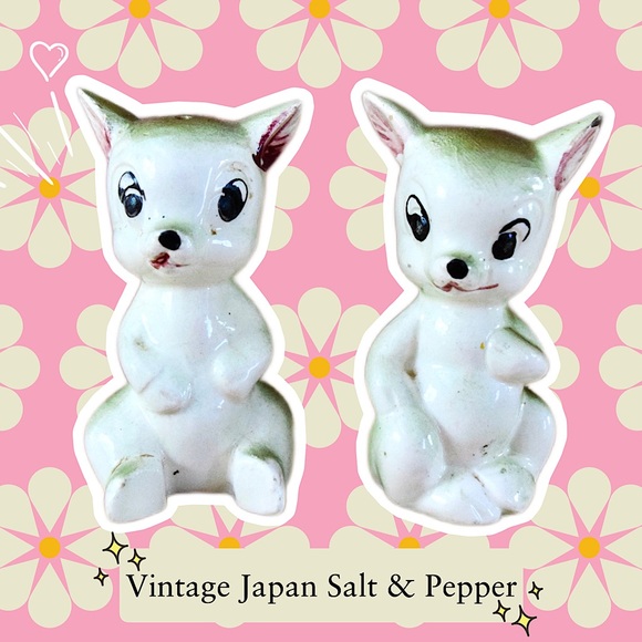 VINTAGE Antique Japan Anthropomorphic Salt & Pepper Shaker Set Kitch Collectible - Picture 14 of 14